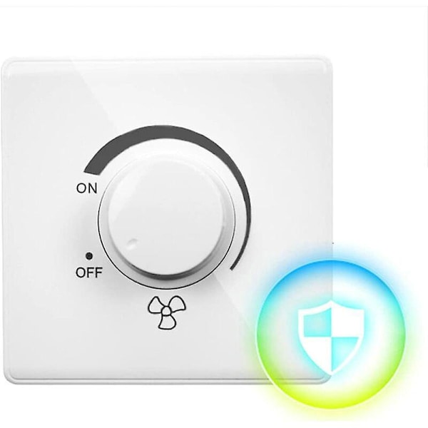 86 Typ Takfläkt Justering Steglös Hastighetsregulator Väggströmbrytare 220V 10A Takfläkt Hastighetskontroll Strömbrytare Vit