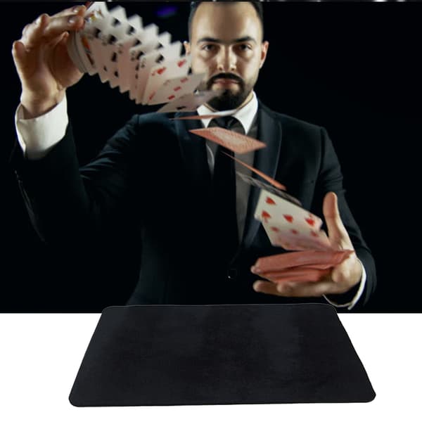 Sort Profession Poker Kortspil Måtte Topper Close Up Tricks Tryllekunstner Rekvisitter