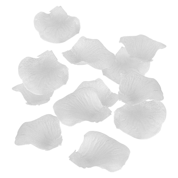 8 poser 120 stk/pose kunstige kronblader NonWoven falske kronblader familie bryllupsfest dekorasjoner (hvit)