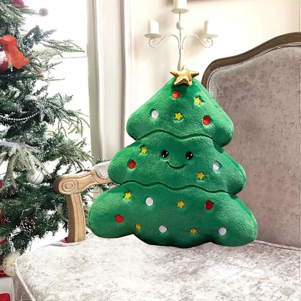 Vinter Jul Dekorativ Pute - Vinter Hjem Stue Nattbord Sofa Pute Juledekorasjon (Juletre)