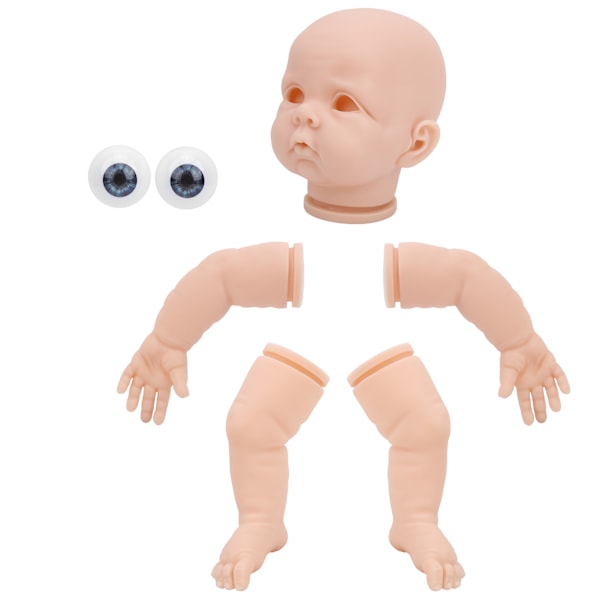 21 tommer simulering umalet genfødt babydukke model sæt DIY genfødt dukke kits dele legetøj