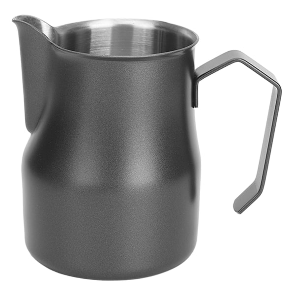 Melkeskummerkanne i rustfritt stål 304, 350 ml, svart
