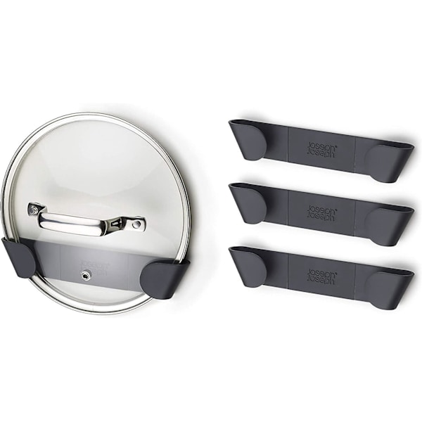 Set med 4 Väggförvaringsställ för Gryt- och Pannlock, Självhäftande