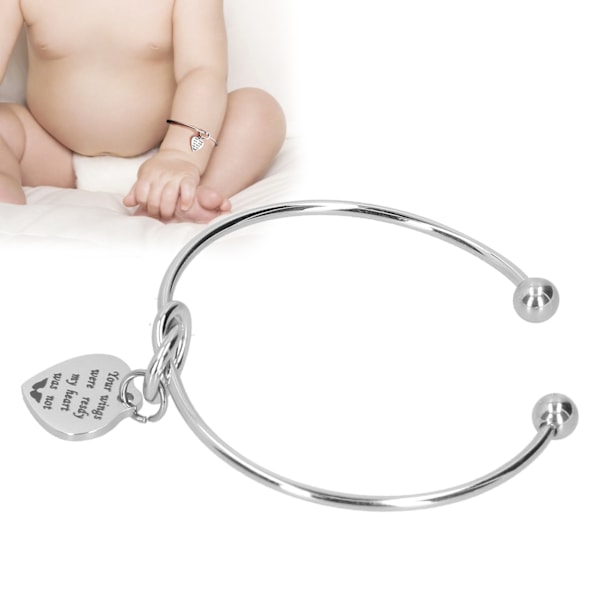 Stilfuld Mindebånd Justerbar Metal Baby Armbånd Smykke Gave Tilbehør