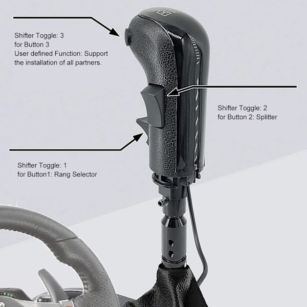 USB-simulatorväxelspak Professionell PC-racingväxelspak för Logitech G25 G27 G29H G920 G923 för Thrustmaster för TH8A