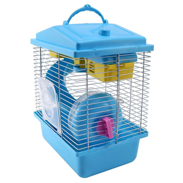 Kæledyrsbur Hamsterhus med ovenlysvindue Dobbeltlags Hus Blå