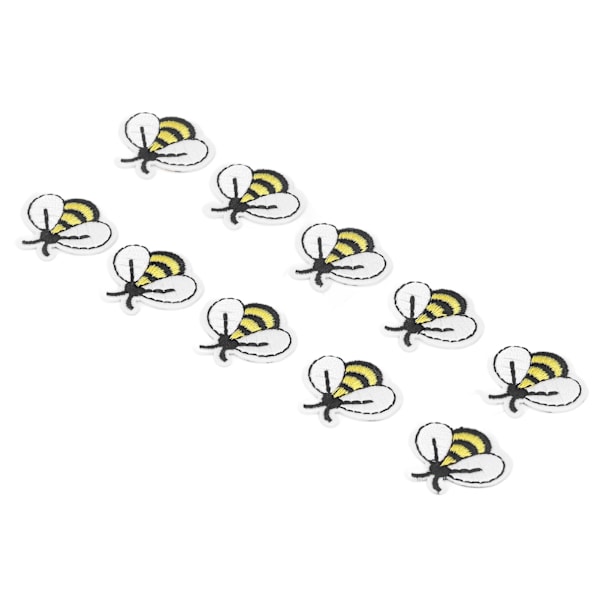 10 stk Lille Bie Lapp Bie Formet Stryking Søte Sylapp DIY Sy Broderte Lapp Bie Lapp for Kjole Hatt Sko