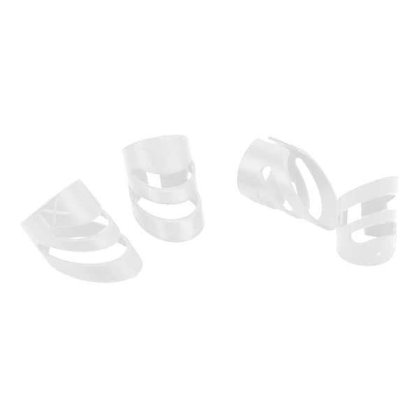 4 st Gitarr Fingerplektrum Fingerspets Skydd Instrument Tillbehör Set Kit för Bas Banjo Vit