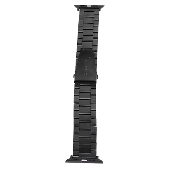 Udskiftningsurrem i rustfrit stål med justering til Iwatch 7 42mm 44mm 45mm Sort