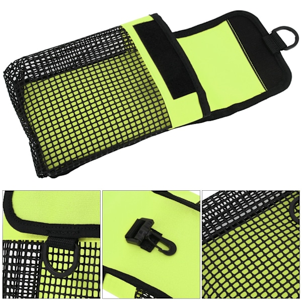 BG-984 Scuba Diving Gear Bag Bærbar Letvægts Mesh Undervands Opbevaring Bære TaskeFluorescerende grøn