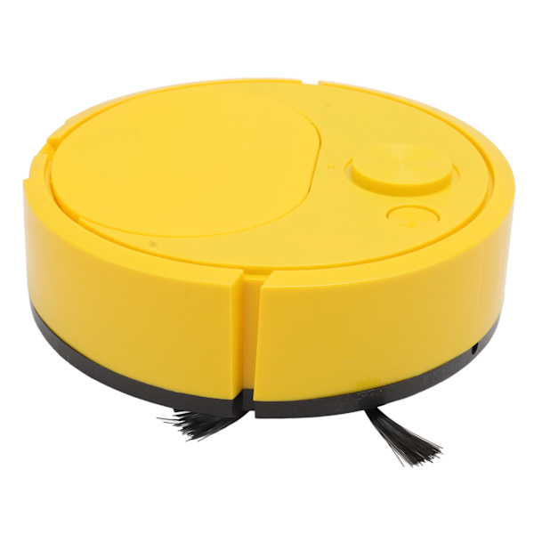Robotstøvsuger Multifunksjonell USB-lading Mini Smart Feierobot for tregulv, fliser, tepper, gul