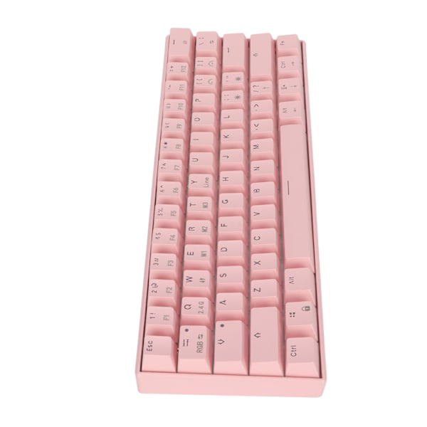 READSON Mekanisk tangentbord 61 tangenter RGB bakgrundsbelyst ergonomisk design 1800mAh batteri trådlöst stöd kabelanslutet tangentbord Grön axelkropp