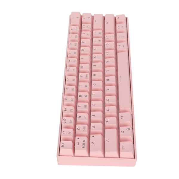 READSON Mekanisk tastatur 61 taster RGB baggrundsbelyst ergonomisk design 1800mAh batteri trådløst understøttet kablet tastaturGrøn akse krop