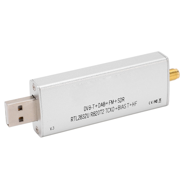 Radiomodtager RTL SDR R820T2 RTL2832U 1PPM TCXO SMA 500KHz‑1766MHz til Signalmodtagelse