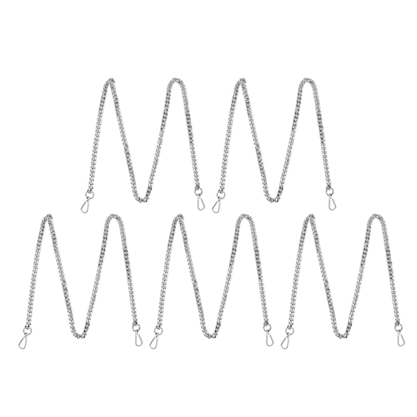 5 st metallkantkedjor 1 meter vardera DIY handgjord rak huvudspänne länkkedja smyckestillverkningskedja silver