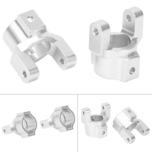 Alumiiniseoksesta valmistettu pyöräkiinnike (l/R) osat, jotka sopivat RGT 1/10 EX86100 RC-automalliin Silver R86022S