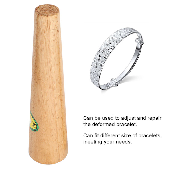 Smycken Deformation Reparationsverktyg Rund Form Trä Armring Dorn Armband Justerare (lång)