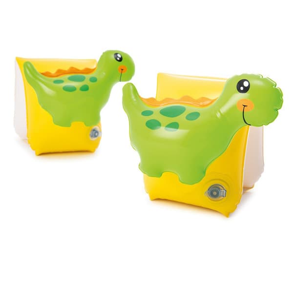 2 st Barn Simrings Dinosaurformade Uppblåsbara Flytarmringar Baby Simträning