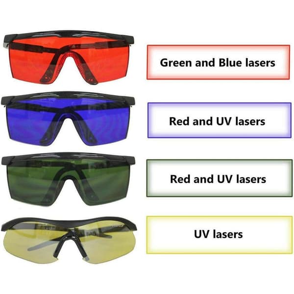 Skyddsglasögon, ögonskydd, laserstråleskydd (gula)