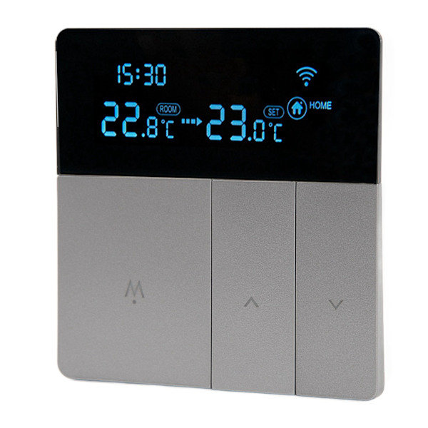Digital termostat fjernkontroll temperaturregulator AC 90‑240V for varmtvannsbereder uten WiFi
