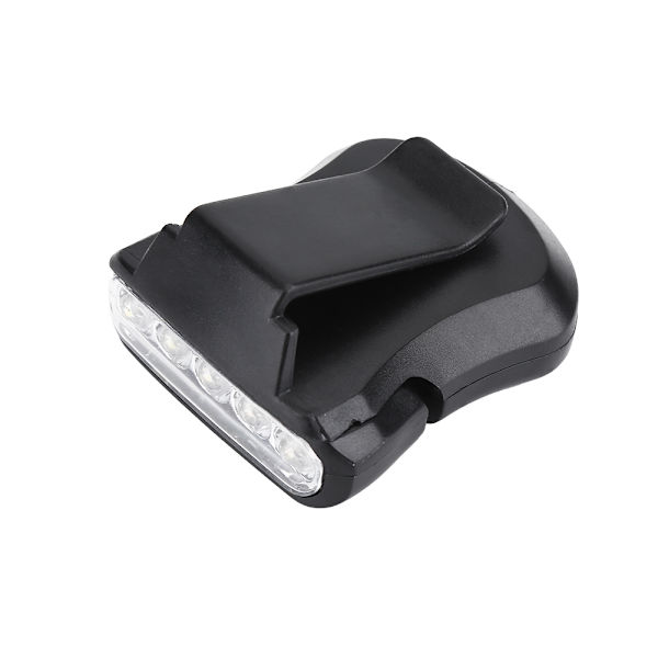 5 LED- cap Clip Head Lamp Light Hat HeadLamp ulkokalastukseen camping (musta)