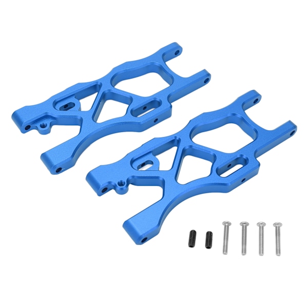 1 par aluminiumlegering RC bil bakre fållarm metall nedre svingarm RC bil uppgraderingsdel för ARRMA MOJAVE 6S 1/7 blå