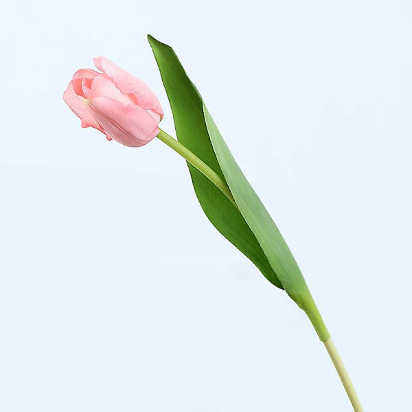 Kunstige Real Touch Latex Tulipaner - 10 stk. Pink Faux Tulipan Stilke til Bryllup & Hjemmedekoration