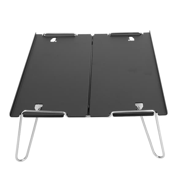Sammenleggbart campingbord Utendørs bærbart aluminiumslegering Ultralett mini sammenleggbart bord Multifunksjonelt campingbord Svart