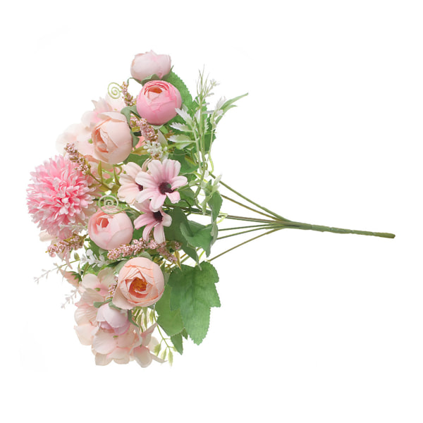 Kunstig blomst utsøkt naturtro silkeklut kunstig blomst for fotografering bryllup hjem butikkdekorasjon rosa