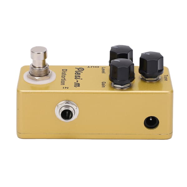 Guitar Effekt Fuzz Overload Distortion Pedal Metal Gylden True Bypass Switch til Elektrisk Bas