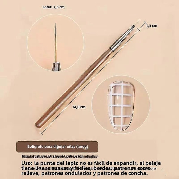 Stk./Sæt DIY Akryl Neglebørster UV Gel Tegning Eyeliner Børste Malerværktøj til Negledesign