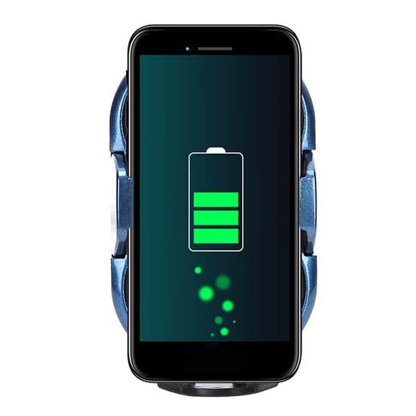 Trådløs infrarød induksjon billaderbrakett luftventil dashbord telefonholder C8miniBlue