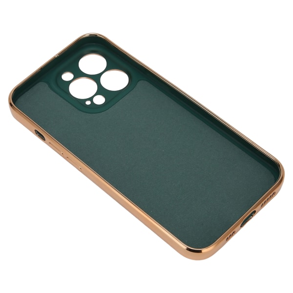 Matkapuhelimen kuori ruusukulta galvanoitu soi phone case naisten ultraohut pehmeä TPU-puhelimen cover iPhone 13 Pro tummanvihreä