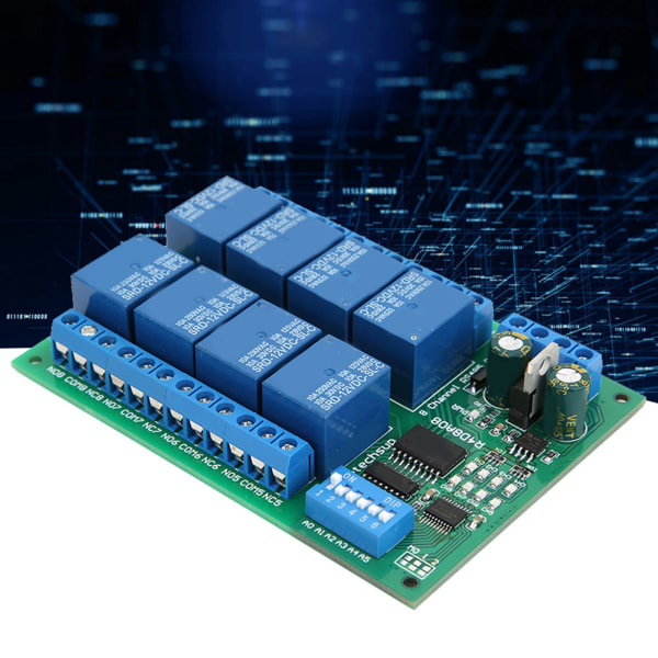 12 V 8-kanavainen RS485-rele-PLC-laajennuskortti RTU-protokolla-kaukosäätimelle
