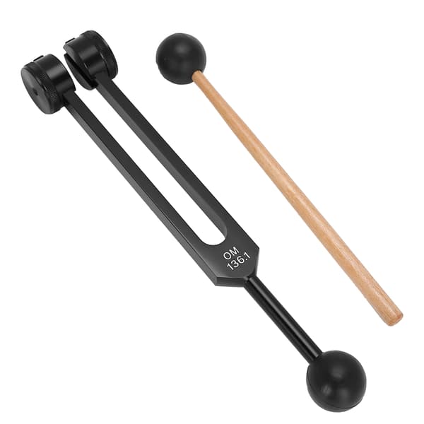OM136.1 Stemmegaffel Aluminiumlegering Stemmegaffel Hammer Lyd Healing Terapi Værktøjssæt