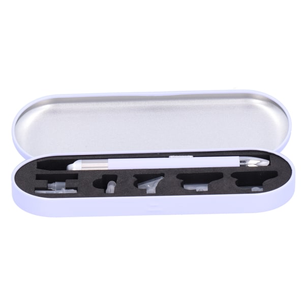 Borepenn lysende USB-ladbar korssting-applikasjon diamantmaleverktøy med oppbevaringsboks Lilla