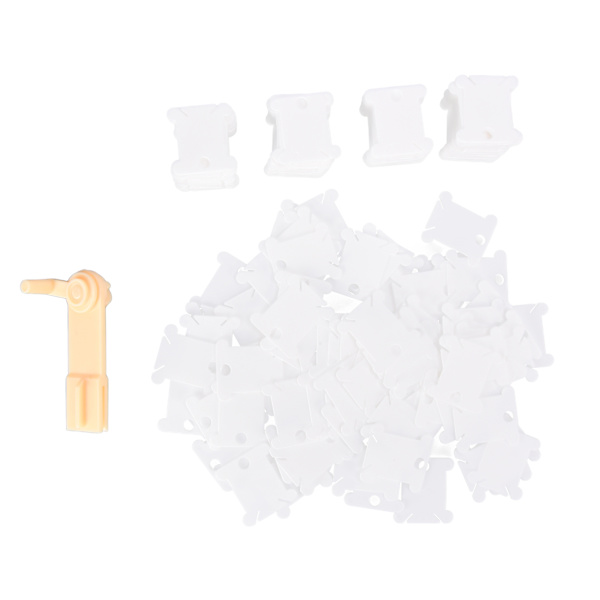 Plastik tandtrådsspole, nem at vikle, holdbar, stærk, langvarig brug, broderitråd organizer