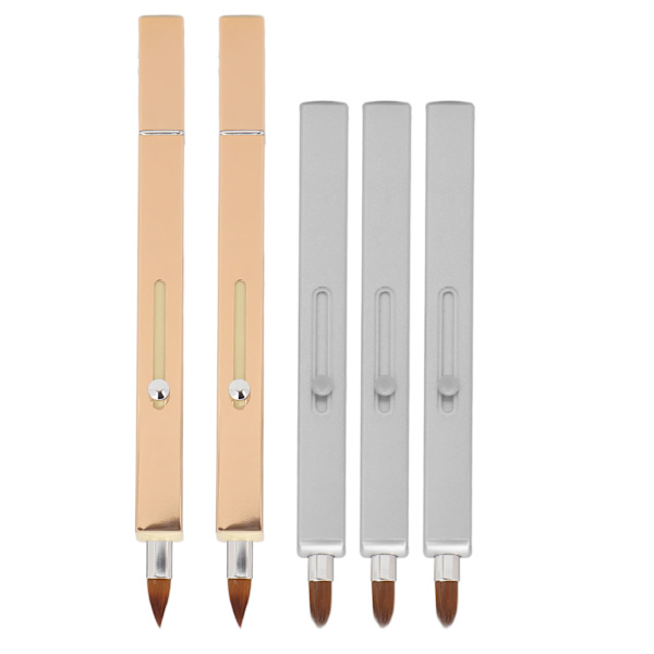 Infällbar läppborste Dubbel- och enkeländad nylon Portable Lip Makeup Brush