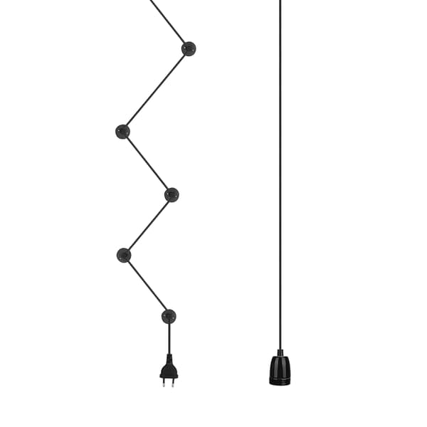 LED E27 85-265V Pendellampe i vintagestil med 4m strømledning (keramikk)