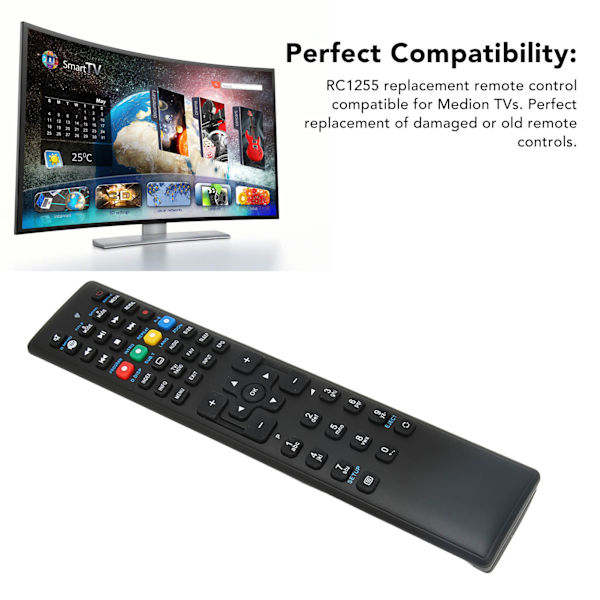 RC1255 Universal fjernbetjening til Medion TV