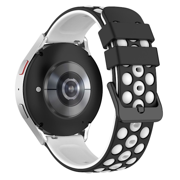 Universal Blød Silikon Urrem til Garmin Venu 2 Plus / Venu Sq 2 - Sort Hvid