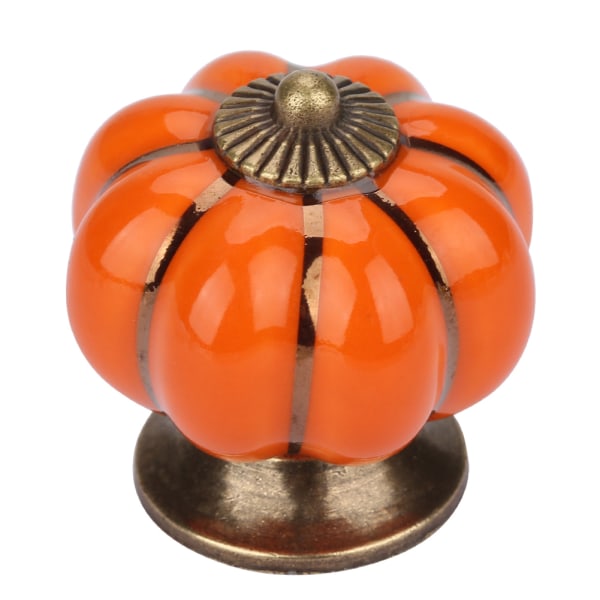 Keramiska pumpaknoppar Handtag i europeisk stil för rumsskåp Lådmöbler (orange)