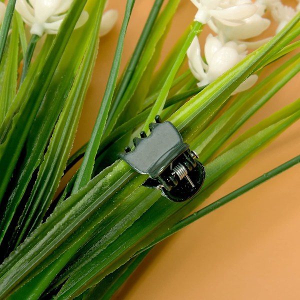 Mørkegrønne orkidéklips - 200 stk. | Plantesupport og blomsterstilkclips til haveplanter