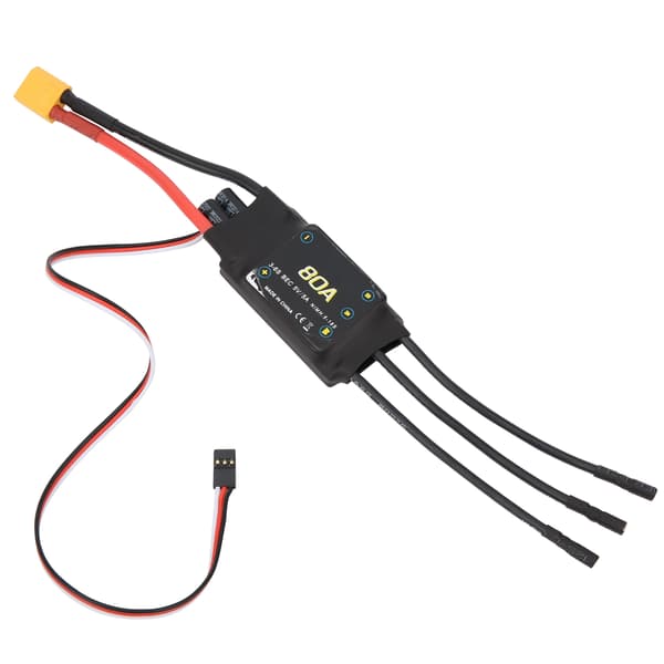 80A Brushless ESC Hastighedsregulator til Justerbar BEC RC Drone Skumfly Tilbehør
