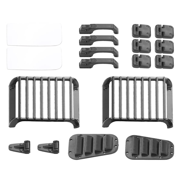 Frontlyktsskydd Insugsgaller Dörr Motorhuv Dekor Passar för Traxxas TRX4 Defender 1/10 RC Crawler Bil
