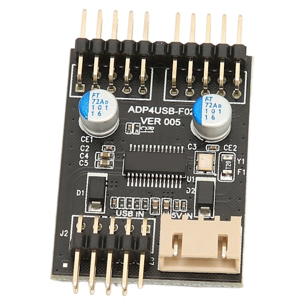 9PIN USB til Dual 9PIN Adapter Hurtig hastighed God stabilitet 1 til 2 overførselskort med SATA strømkabel til Win XP til Win 7 One To Two