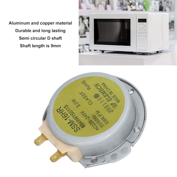 SSM 16HR 6549W1S011S platespillermotor synkronmotor AC220-240V egnet for LG ovn mikrobølgeovn-1 stk.