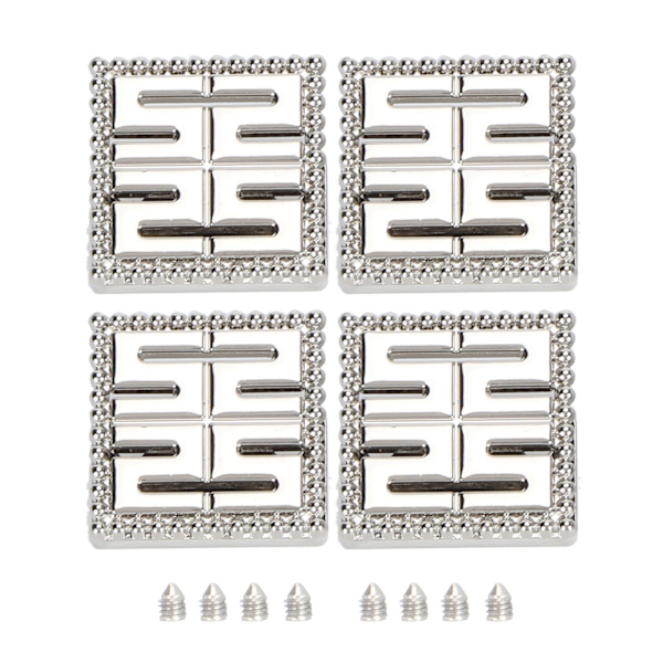 4 Set Metall Dekorativt Spänne Karaktär Läder Varor Bagage Jeans DIY TillbehörSilver B01-51-52065