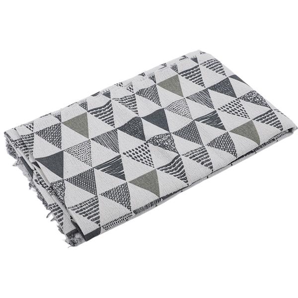 Linnetyg Geometrisk Triangel Bomull Linne Tryck Blandat Linne Bordsduk Soffa Tyg