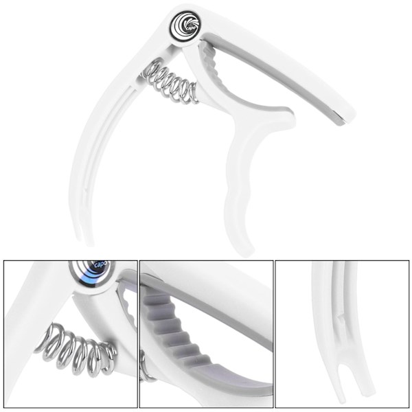 Plastic Guitar Capo Bridge Pin Remover 4~6 Strings Guitar Bas Ukulele CapoWhite